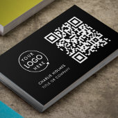 QR-Code-Business-Logo | Black Modern Beruflich Visitenkarte