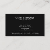 QR-Code-Business-Logo | Black Modern Beruflich Visitenkarte (Rückseite)