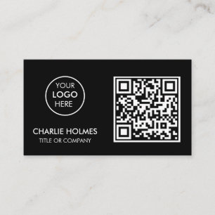 QR-Code-Business-Logo   Black Modern Beruflich Visitenkarte