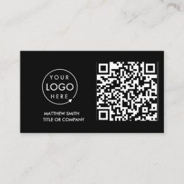 QR-Code-Business-Logo | Black Modern Beruflich Visitenkarte
