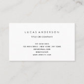 QR Code Business Logo | Black Modern Professional Visitenkarte (Rückseite)