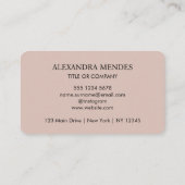 QR-Code-Business-Logo, Boho Beige Beruflich Visitenkarte (Rückseite)