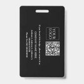 QR Code Business Logo Company Mitarbeiter Work Abz Ausweis (Rückseite)