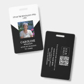 QR Code Business Logo Company Mitarbeiter Work Abz Ausweis (Vorder- & Rückseite)