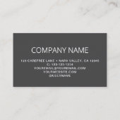 QR Code Business-Logo Dunkelgrau, modern Visitenkarte (Rückseite)