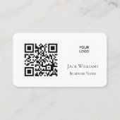 QR Code Business-Logo Einfach Beruflich modern Visitenkarte (Vorderseite)