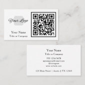 QR-Code-Business-Logo Einfach Beruflich Visitenkarte (Vorne/Hinten)