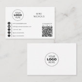 QR-Code-Business-Logo für die Verbindung mit uns M Visitenkarte (Vorne/Hinten)