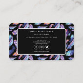 QR-Code-Business-Logo Gold Schwarz Beruflich Visitenkarte (Rückseite)