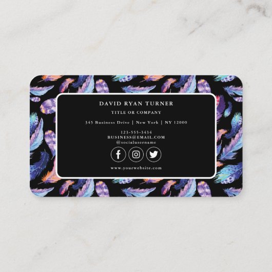 QR-Code-Business-Logo Gold Schwarz Beruflich Visitenkarte (Rückseite)