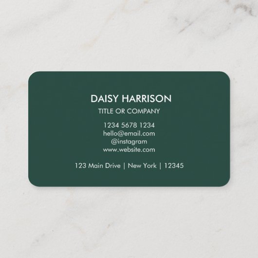 QR-Code-Business-Logo | Grüne Moderne Beruflich Visitenkarte (Rückseite)