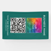QR-Code-Business-Logo hier Vertikal, modern im Fre Banner (Horizontal)