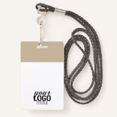 QR Code Business Logo-ID-Karte Geschäftsmitarbeite Ausweis (Rückseite mit Schlüsselband)