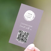 QR Code Business-Logo Lilac Modern Visitenkarte
