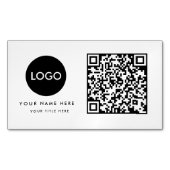QR-Code-Business-Logo Magnetische Visitenkarte (Vorderseite)
