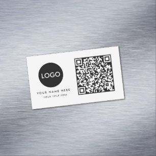 QR-Code-Business-Logo Magnetische Visitenkarte