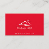 QR Code Business-Logo Modern Beruflich Red Visitenkarte (Vorderseite)