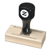QR Code Business-Logo Modern einfach Gummistempel (Stempel)