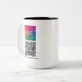 QR Code Business-Logo Modern Einfache Vorlage Zweifarbige Tasse (Vorderseite Links)
