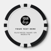 QR Code Business Logo Modern Minimalist Business Pokerchips (Vorderseite)