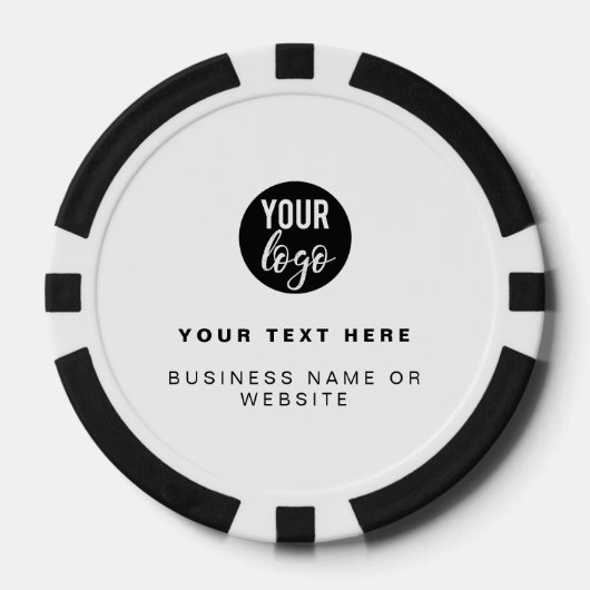 QR Code Business Logo Modern Minimalist Business Pokerchips (Vorderseite)