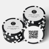 QR Code Business Logo Modern Minimalist Business Pokerchips (Stapel)