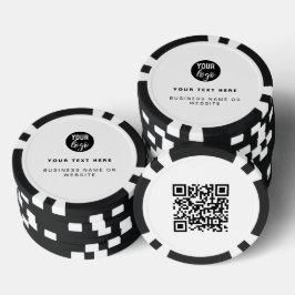 QR Code Business Logo Modern Minimalist Business  Pokerchips