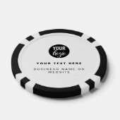 QR Code Business Logo Modern Minimalist Business Pokerchips (Einzeln)