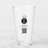 QR-Code-Business-Logo Modern Minimalistisch Glas (Rückseite)