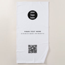 QR-Code-Business-Logo Modern Minimalistisch Strandtuch