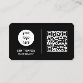 QR-Code-Business-Logo Modern Minimalistisch Visitenkarte
