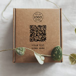 QR Code Business Logo Modern Professional Permastempel<br><div class="desc">Mit einem einfachen Custom QR code stamp template in a modern minimalist style which be easily updated with your company logo,  QR code and custom text,  eg scan me to.. #QRcode #stamp #business</div>