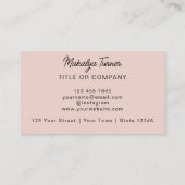 QR Code Business Logo Modern Professional Pink Visitenkarte (Rückseite)