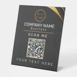 QR Code Business-Logo Modern Sockelschild