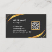 QR Code Business-Logo Modern Visitenkarte (Rückseite)