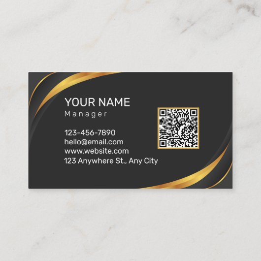 QR Code Business-Logo Modern Visitenkarte (Rückseite)