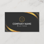 QR Code Business-Logo Modern Visitenkarte (Vorderseite)