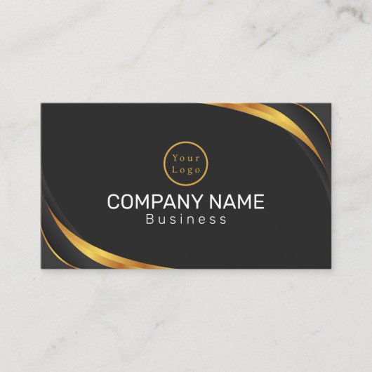 QR Code Business-Logo Modern Visitenkarte (Vorderseite)