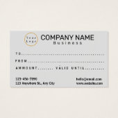 QR Code Business-Logo Moderne Geschenkkarte (Rückseite)