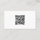 QR Code Business-Logo Moderne Minimal Business Car Visitenkarte (Vorderseite)