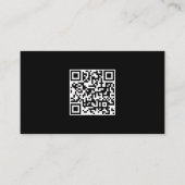 QR Code Business-Logo Moderne Minimal Visitenkarte (Vorderseite)
