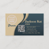 QR-Code-Business-Logo | Moderne professionelle Aus Visitenkarte (Vorderseite)