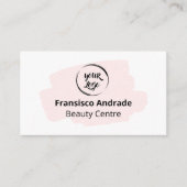 QR-Code-Business-Logo | Moderne rosafarbene Visite Visitenkarte (Vorderseite)