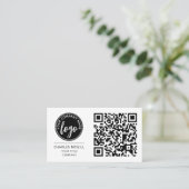 QR-Code-Business-Logo | Modernes Beruflich Visitenkarte (Stehend Vorderseite)