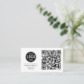 QR-Code-Business-Logo | Modernes Beruflich Visitenkarte (Stehend Vorderseite)