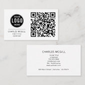 QR-Code-Business-Logo | Modernes Beruflich Visitenkarte (Vorne/Hinten)
