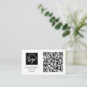 QR-Code-Business-Logo | Modernes Beruflich Visitenkarte (Stehend Vorderseite)