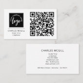 QR-Code-Business-Logo | Modernes Beruflich Visitenkarte (Vorne/Hinten)