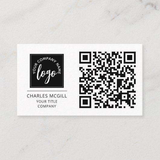 QR-Code-Business-Logo | Modernes Beruflich Visitenkarte (Vorderseite)