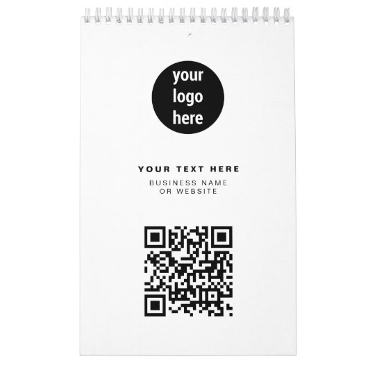 QR Code Business-Logo Modernes Minimalistisches Co Kalender (Titelbild)